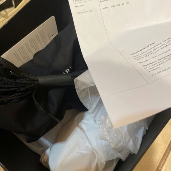 AMIRI Skel Skeleton Low-Top Leather Sneakers US 10 Mens Black and White Amiri - Picture 3 of 5